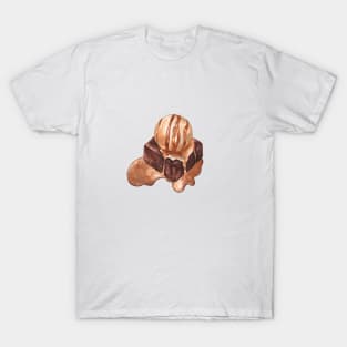 Chocolate brownie with ice cream T-Shirt